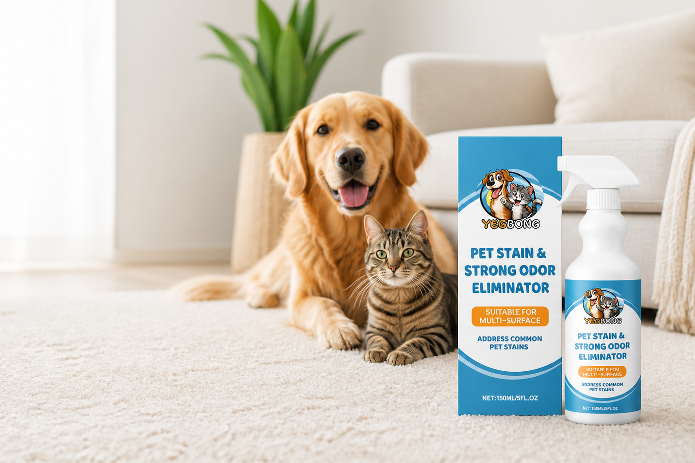 Yegbong Pet Stain & Strong Odor Eliminator